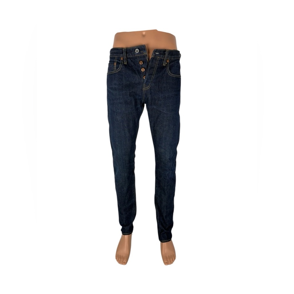 GAP 1969 Mens 31 X 32 Slim Straight Japanese Selvedge Denim Resin Rinse Cotton - Picture 2 of 16